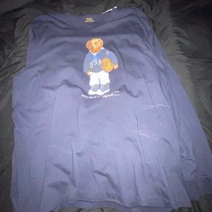 polo long sleeve tshirt. navy blue. size XL